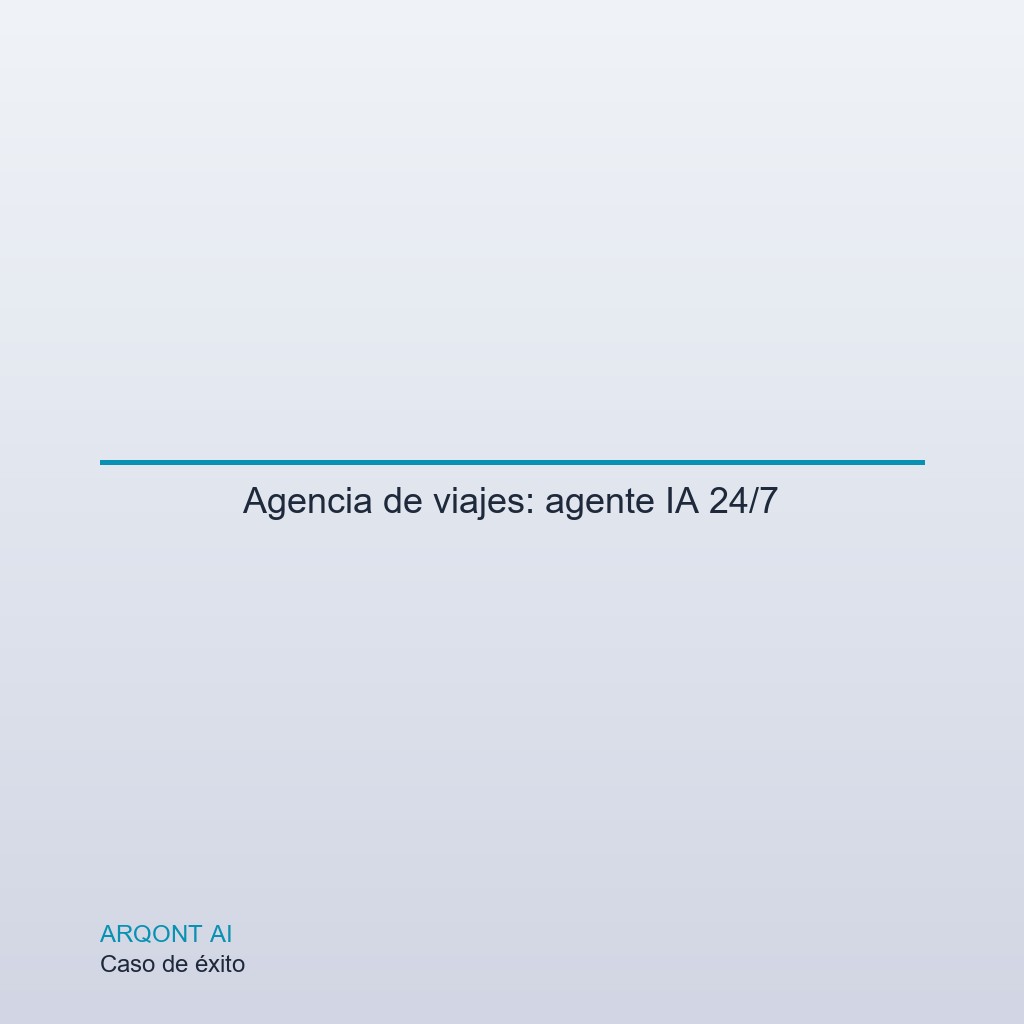 Panel de control de agencia de viajes mostrando métricas de conversión del agente IA