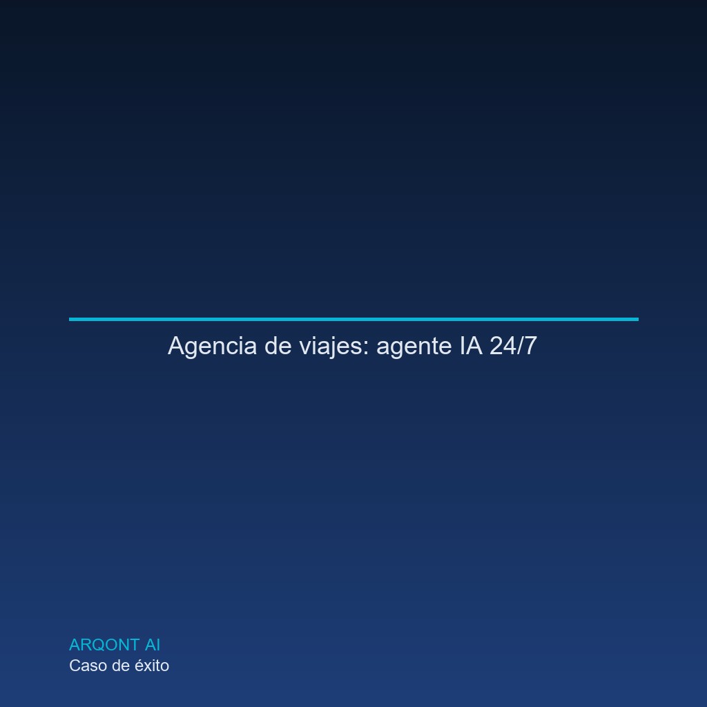 Panel de control de agencia de viajes mostrando métricas de conversión del agente IA